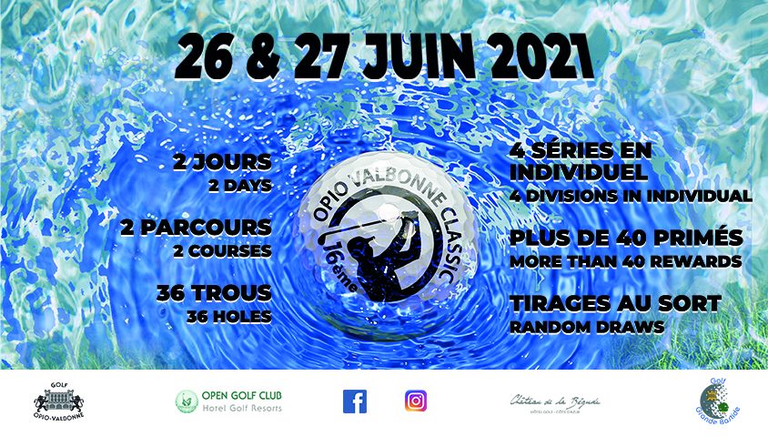 SAVE THE DATE ! OPV Classic 16ème Édition – 26 et 27 Juin 2021 - Open Golf Club